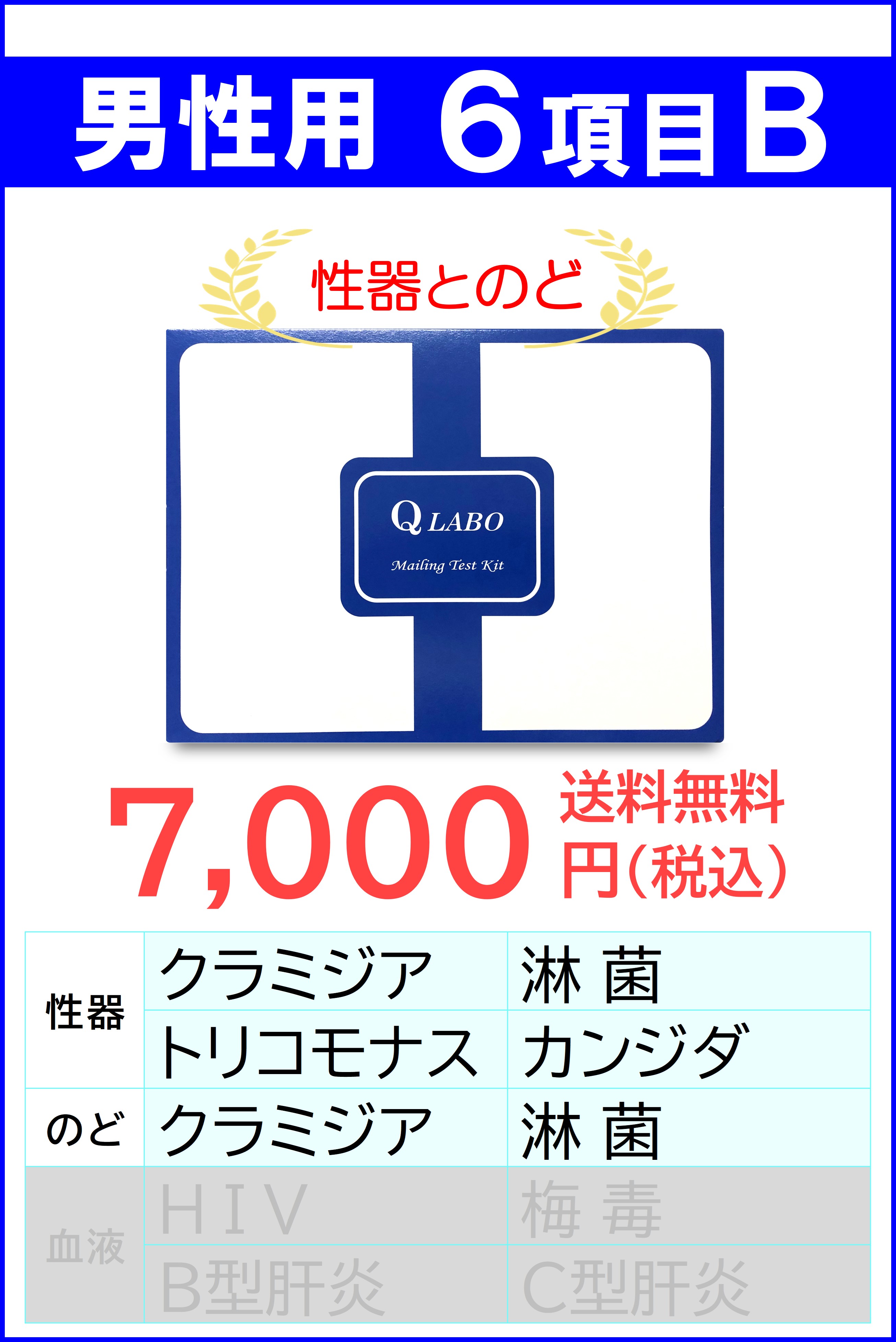 お知らせ 男性用 ６項目Ⓑ 検査のイメージサムネイル画像
