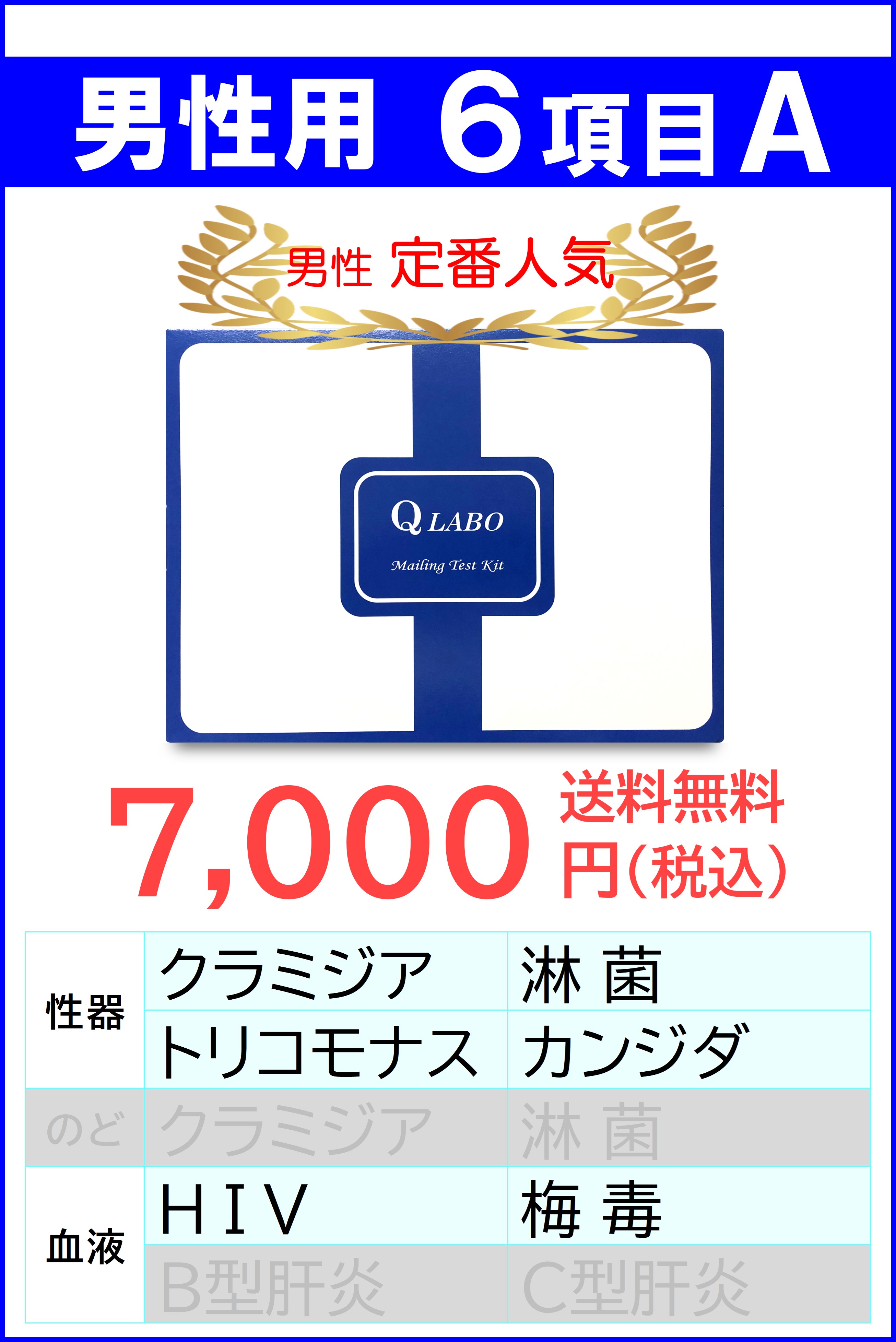 お知らせ 男性用 ６項目Ⓐ 検査のイメージサムネイル画像